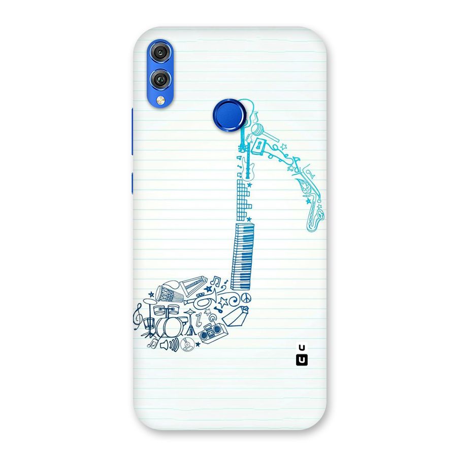 Music Note Design Back Case for Honor 8X