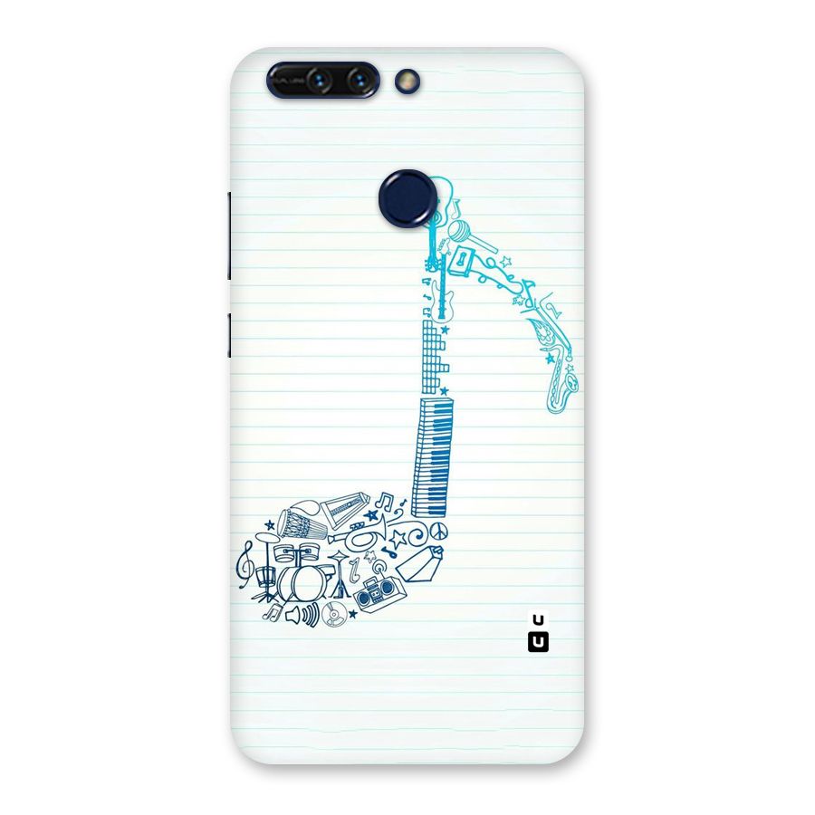 Music Note Design Back Case for Honor 8 Pro