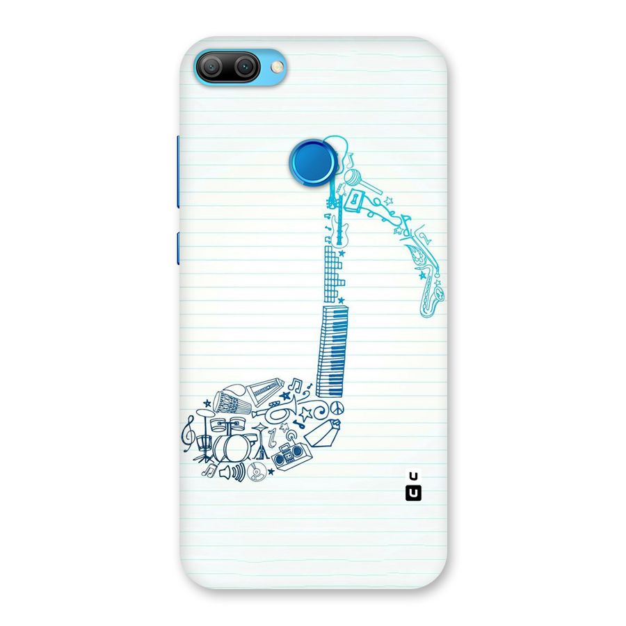 Music Note Design Back Case for Honor 9N