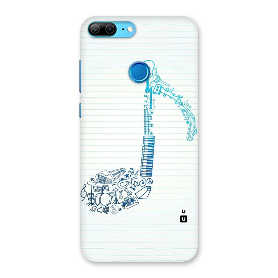 Music Note Design Back Case for Honor 9 Lite
