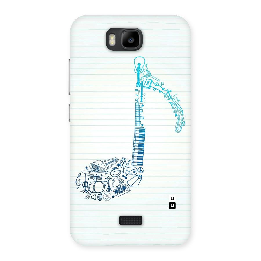 Music Note Design Back Case for Honor Bee