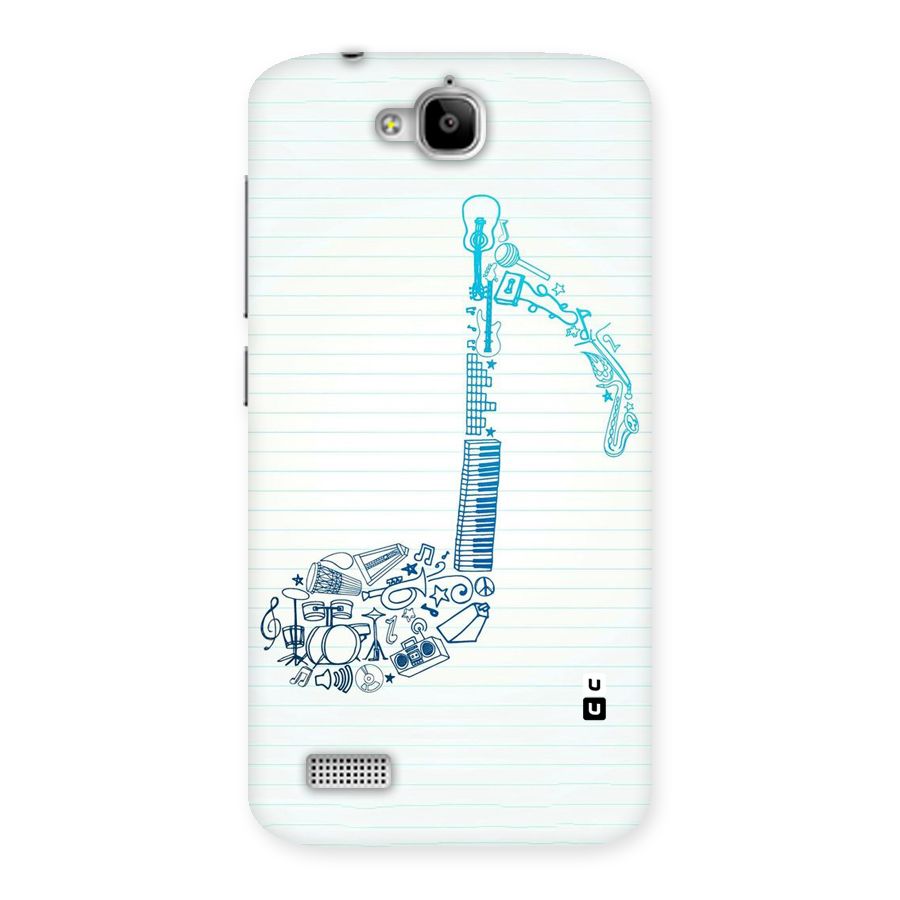 Music Note Design Back Case for Honor Holly