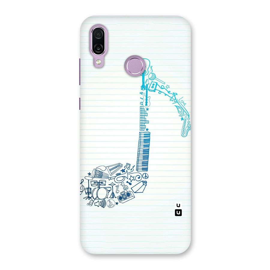 Music Note Design Back Case for Honor Play
