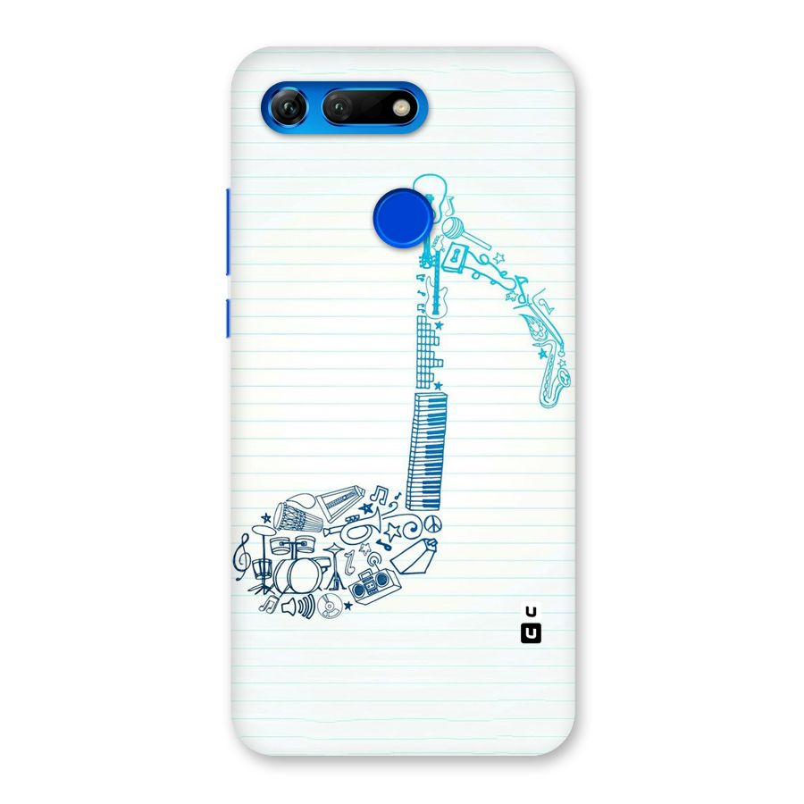 Music Note Design Back Case for Honor View 20