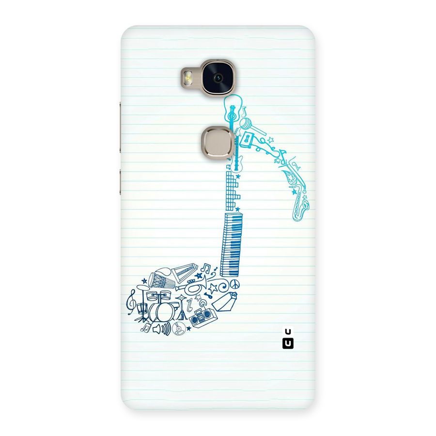 Music Note Design Back Case for Huawei Honor 5X