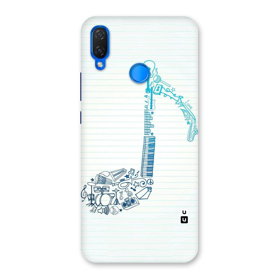 Music Note Design Back Case for Huawei P Smart+