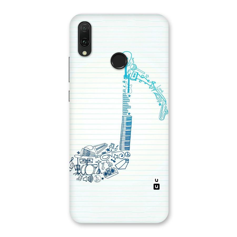 Music Note Design Back Case for Huawei Y9 (2019)