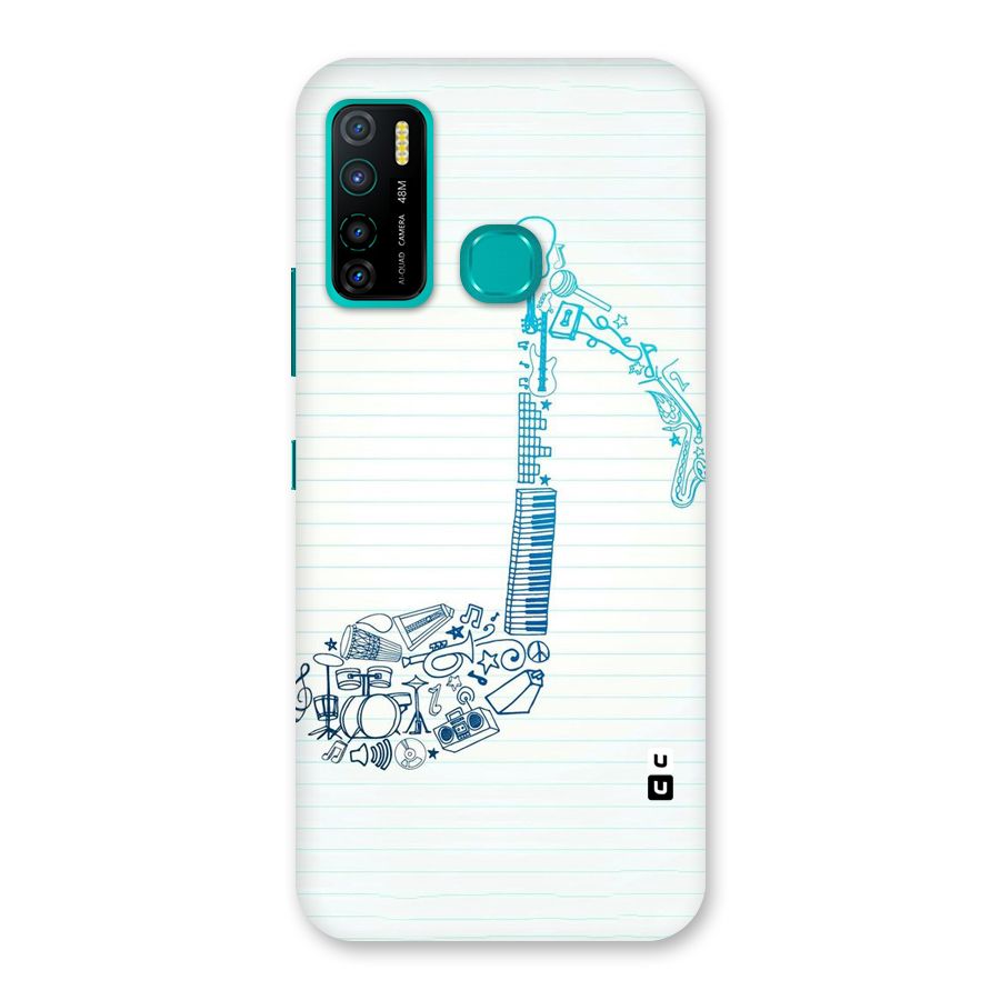 Music Note Design Back Case for Infinix Hot 9 Pro