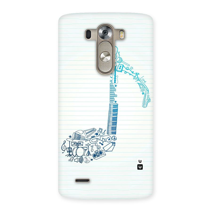 Music Note Design Back Case for LG G3