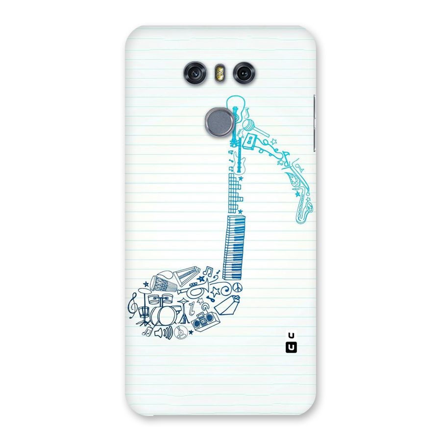 Music Note Design Back Case for LG G6