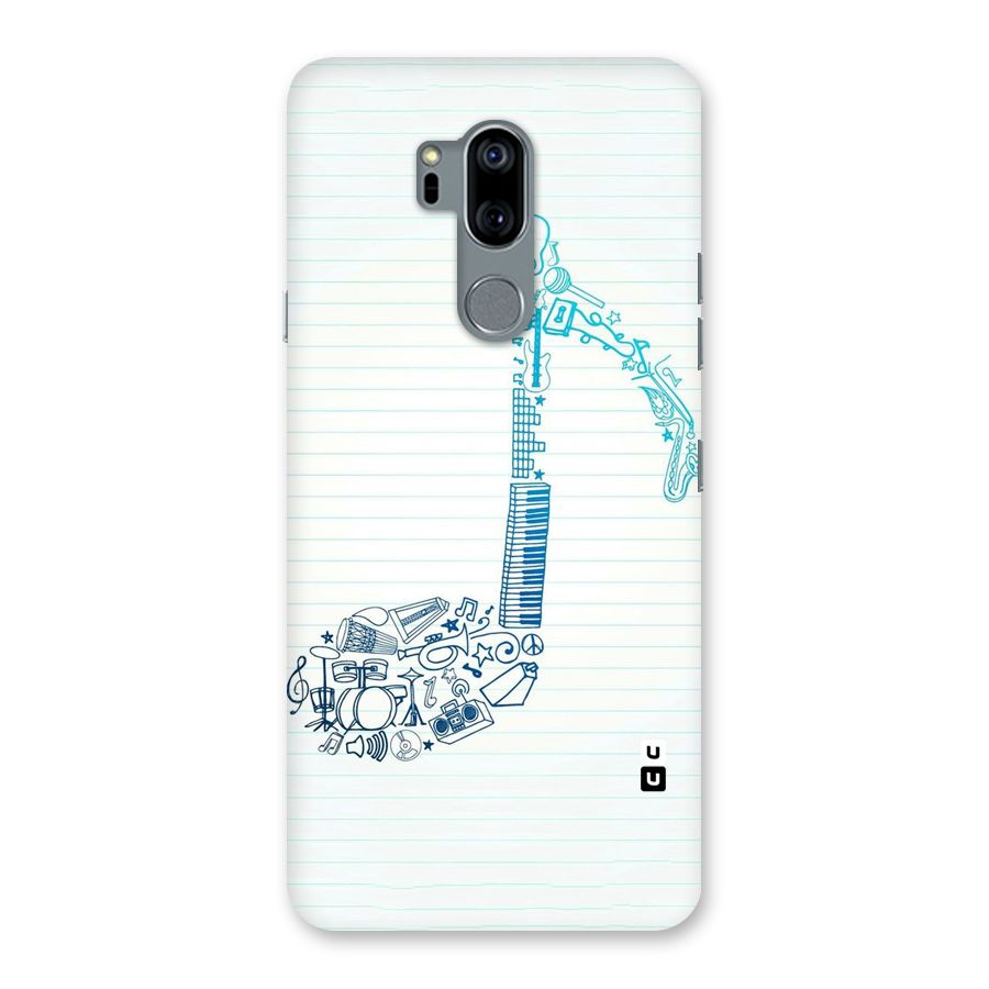 Music Note Design Back Case for LG G7