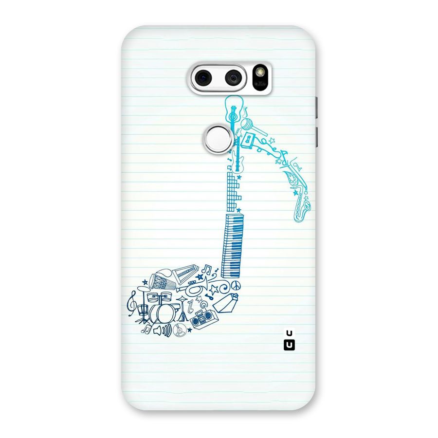 Music Note Design Back Case for LG V30