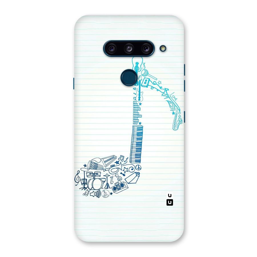 Music Note Design Back Case for LG  V40 ThinQ