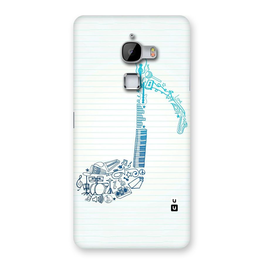 Music Note Design Back Case for LeTv Le Max