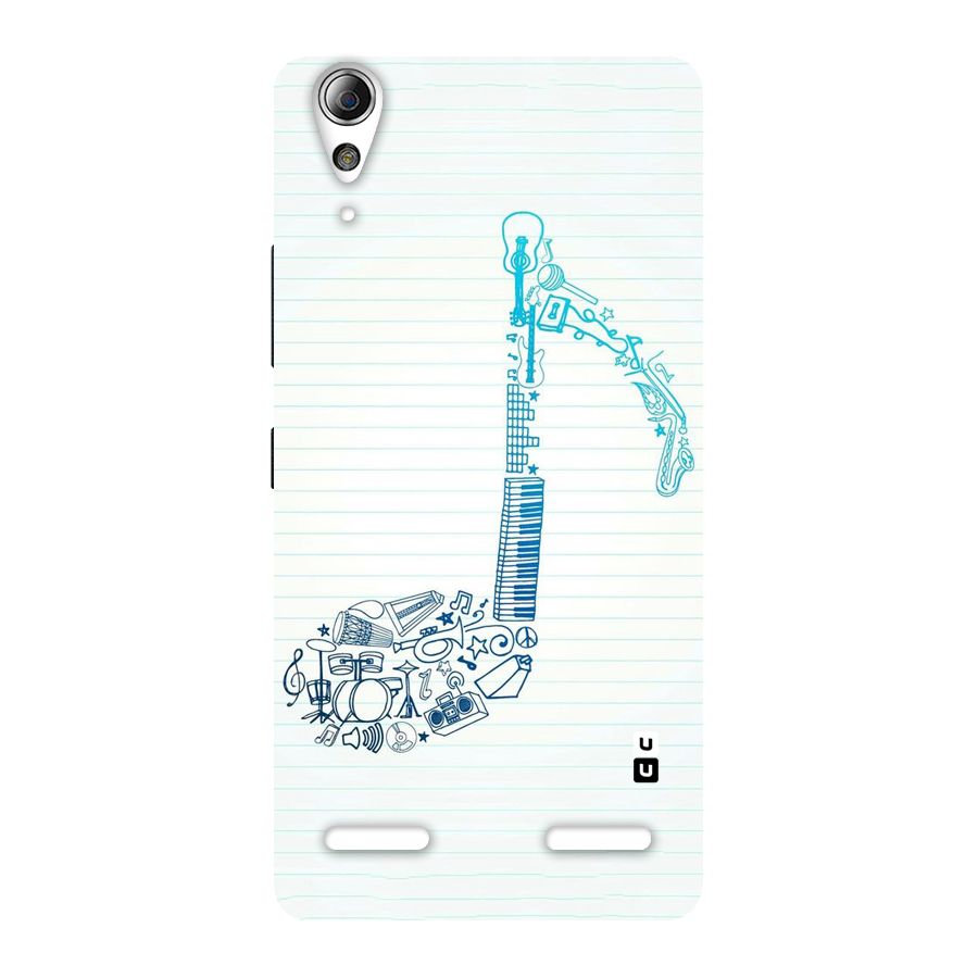 Music Note Design Back Case for Lenovo A6000 Plus