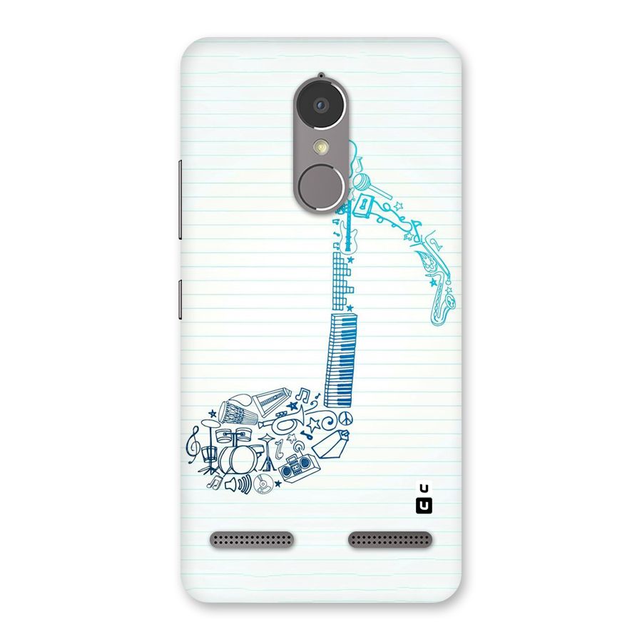 Music Note Design Back Case for Lenovo K6