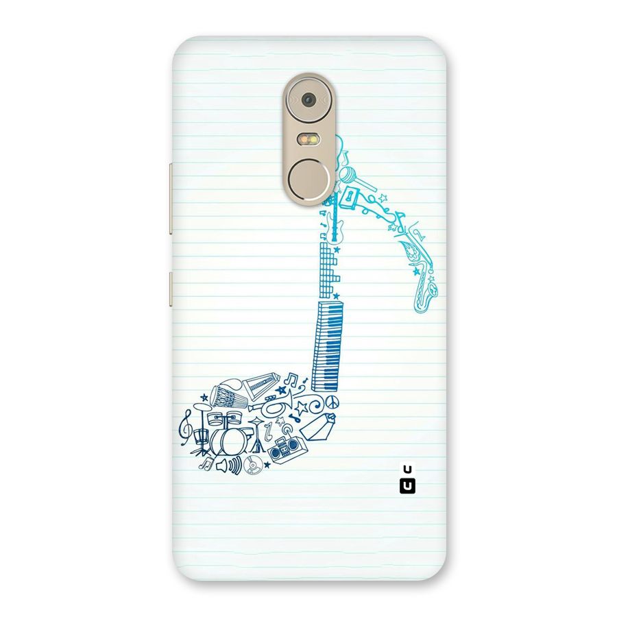 Music Note Design Back Case for Lenovo K6 Note
