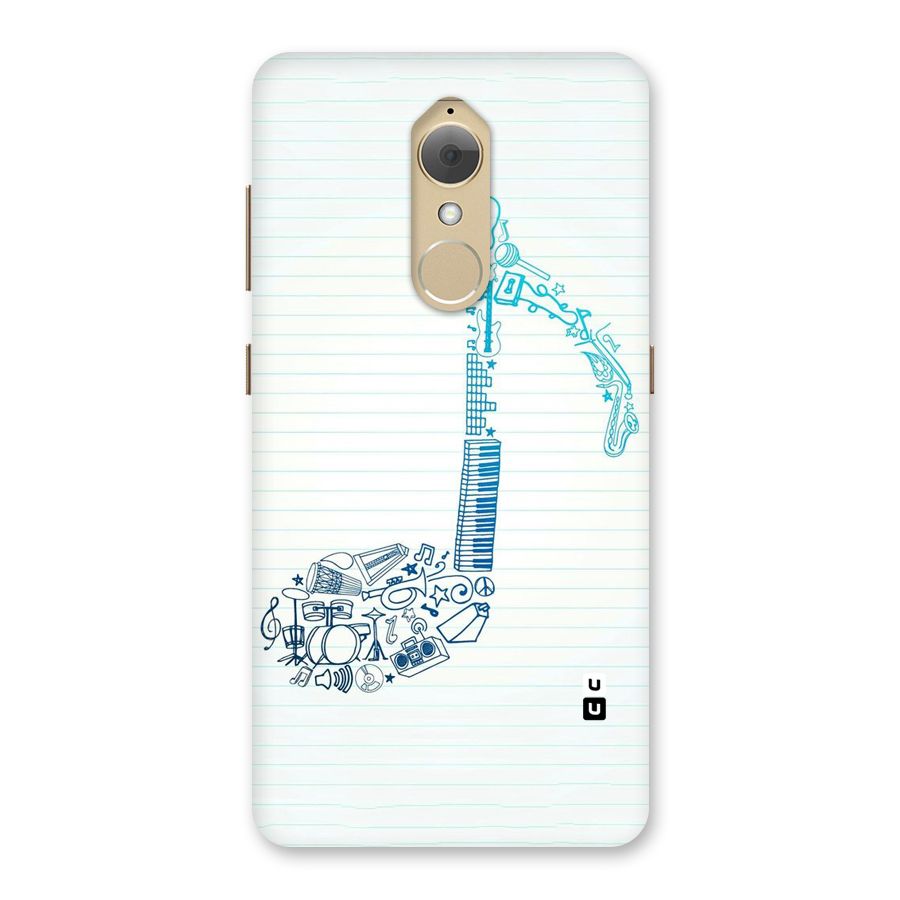 Music Note Design Back Case for Lenovo K8
