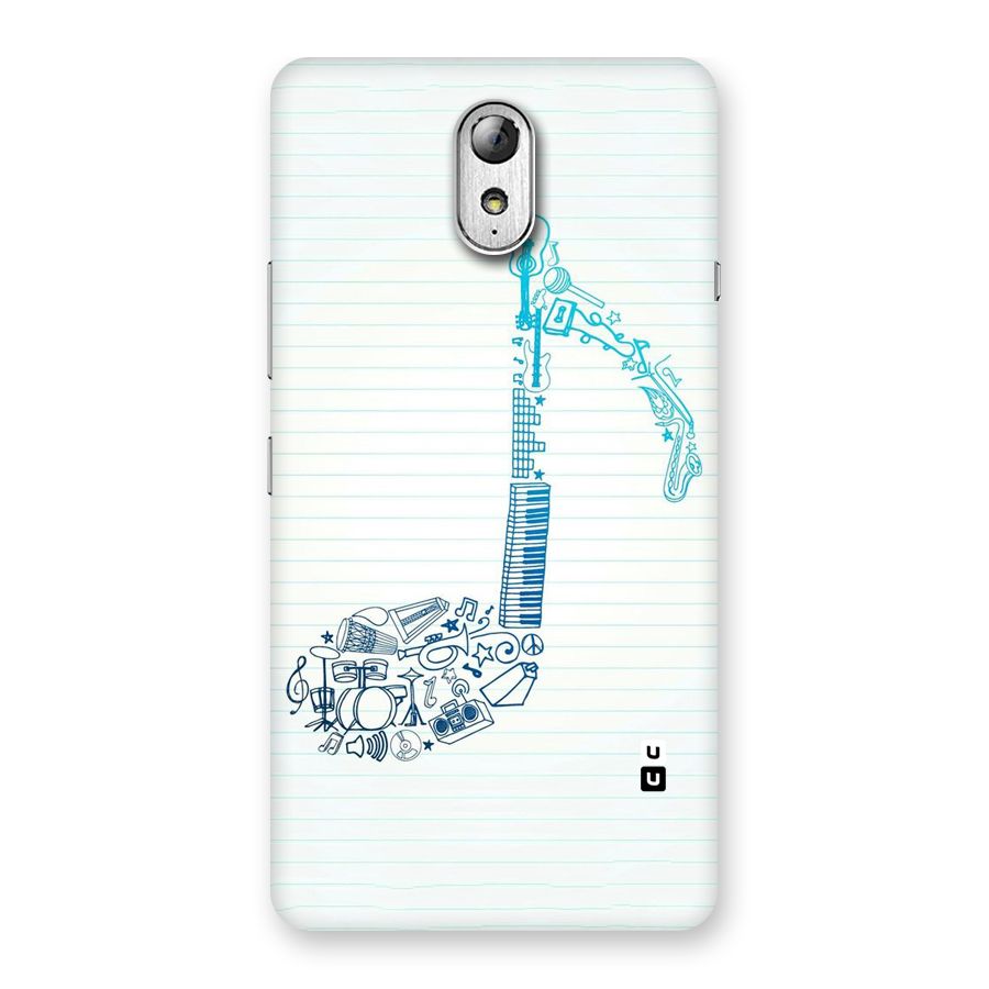 Music Note Design Back Case for Lenovo Vibe P1M