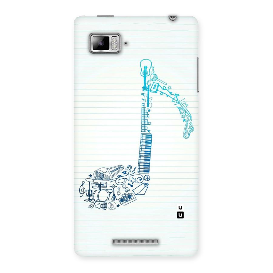 Music Note Design Back Case for Lenovo Vibe Z K910
