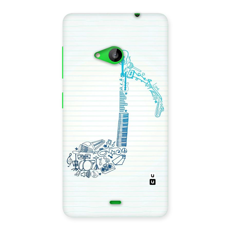 Music Note Design Back Case for Lumia 535