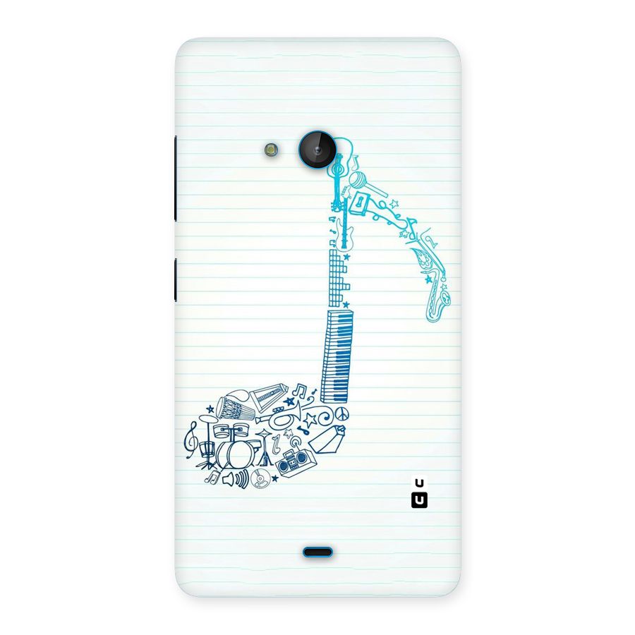 Music Note Design Back Case for Lumia 540