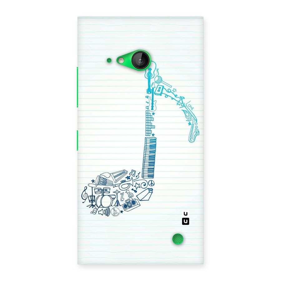 Music Note Design Back Case for Lumia 730