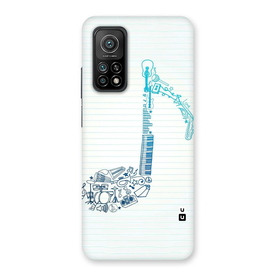 Music Note Design Back Case for Mi 10T Pro 5G