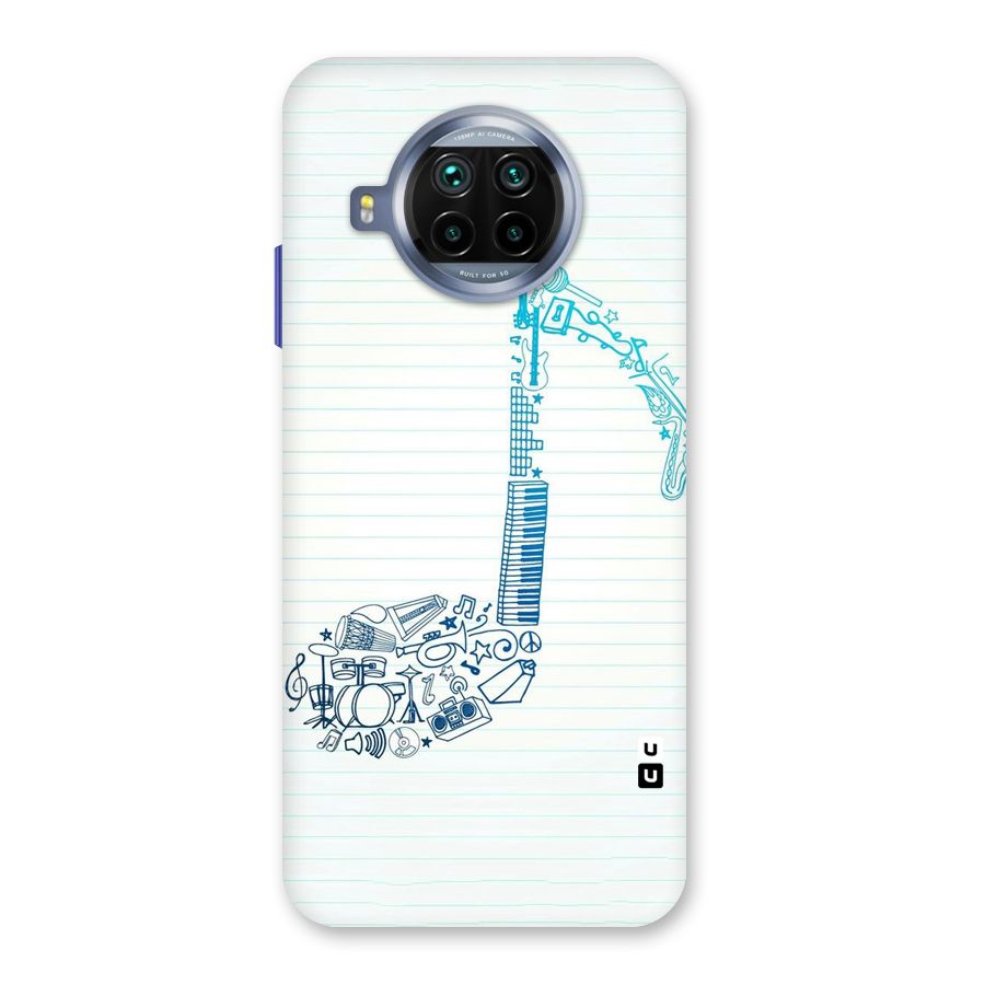 Music Note Design Back Case for Mi 10i