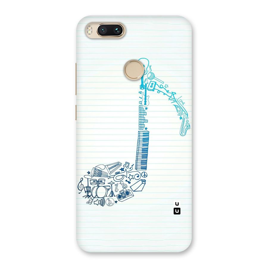 Music Note Design Back Case for Mi A1