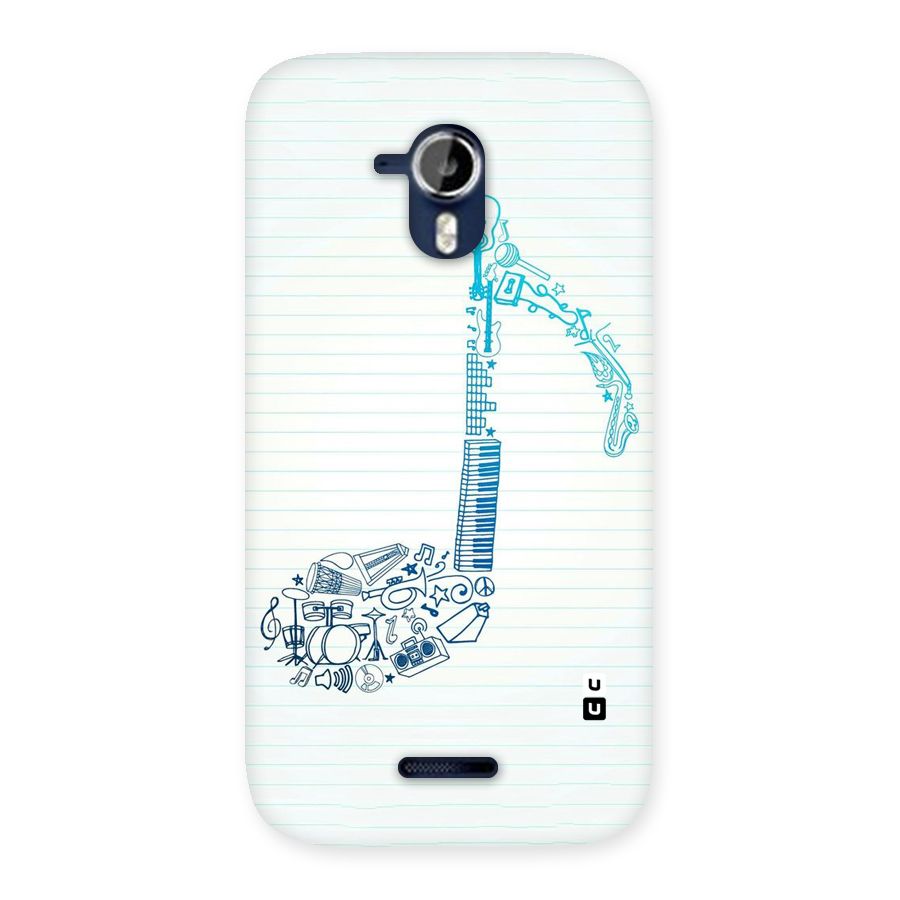 Music Note Design Back Case for Micromax Canvas Magnus A117