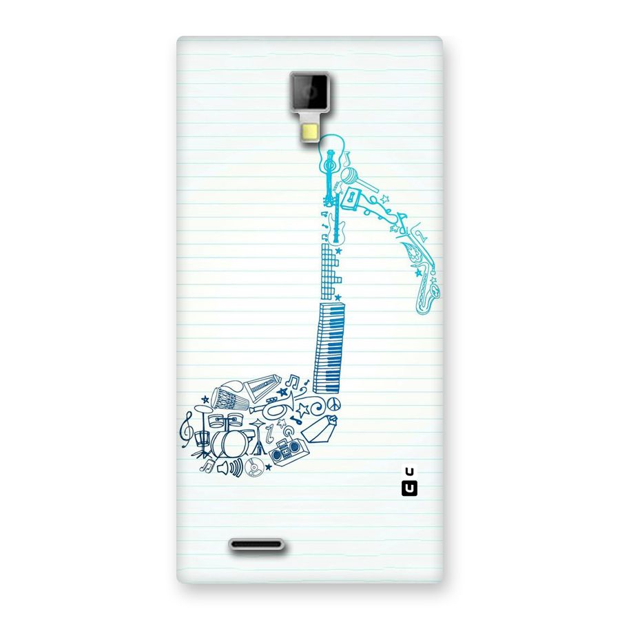 Music Note Design Back Case for Micromax Canvas Xpress A99