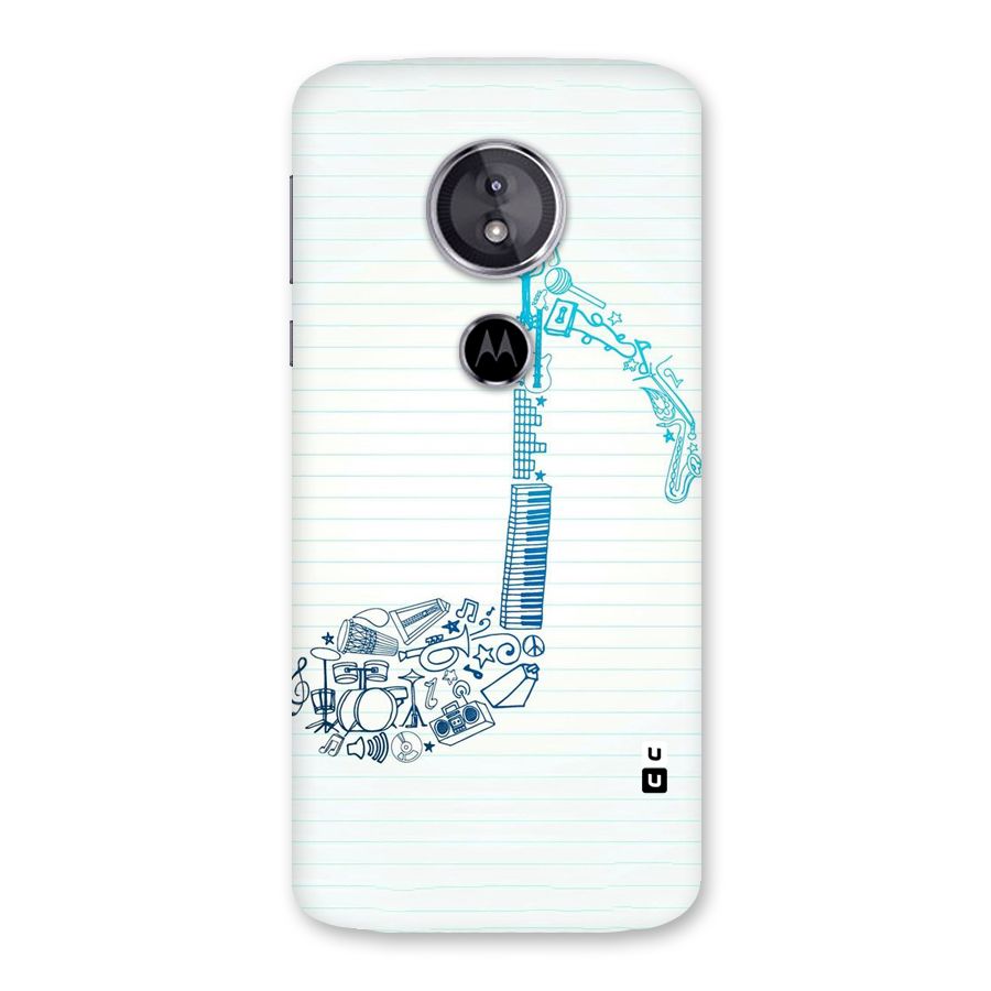 Music Note Design Back Case for Moto E5