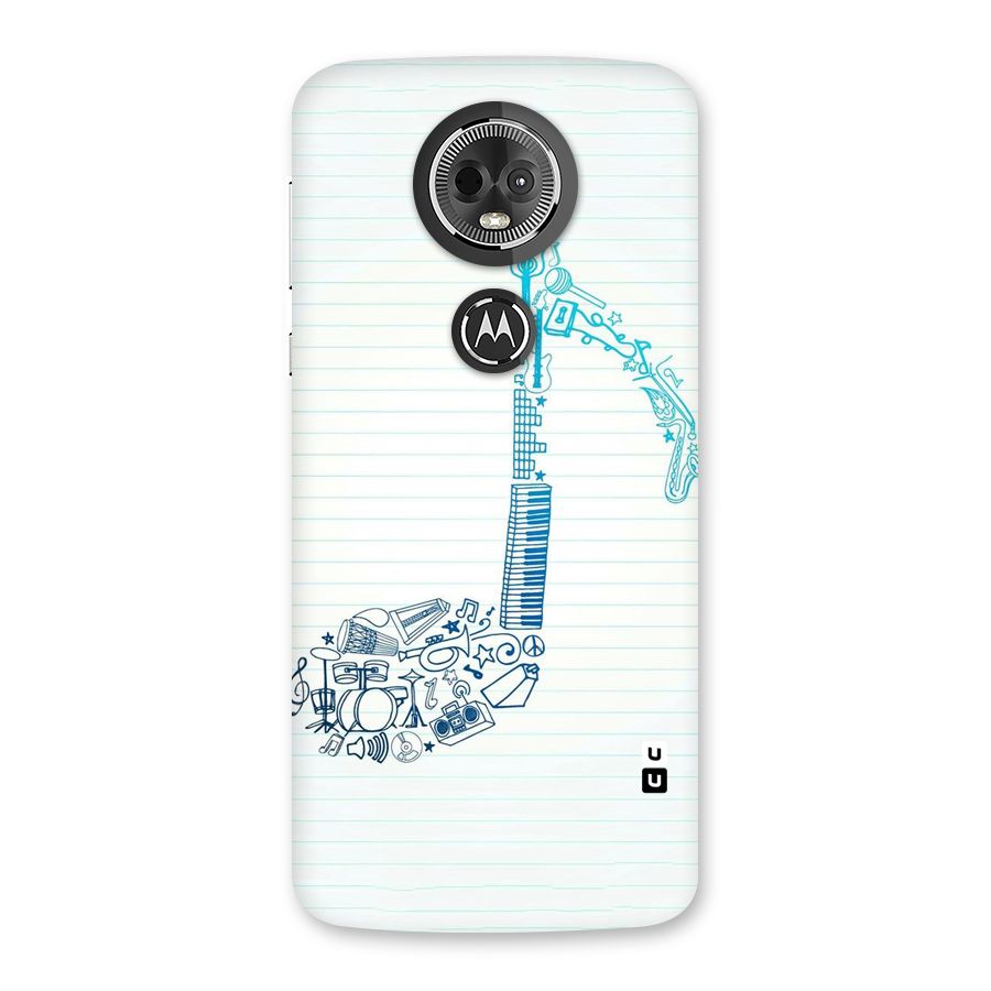 Music Note Design Back Case for Moto E5 Plus