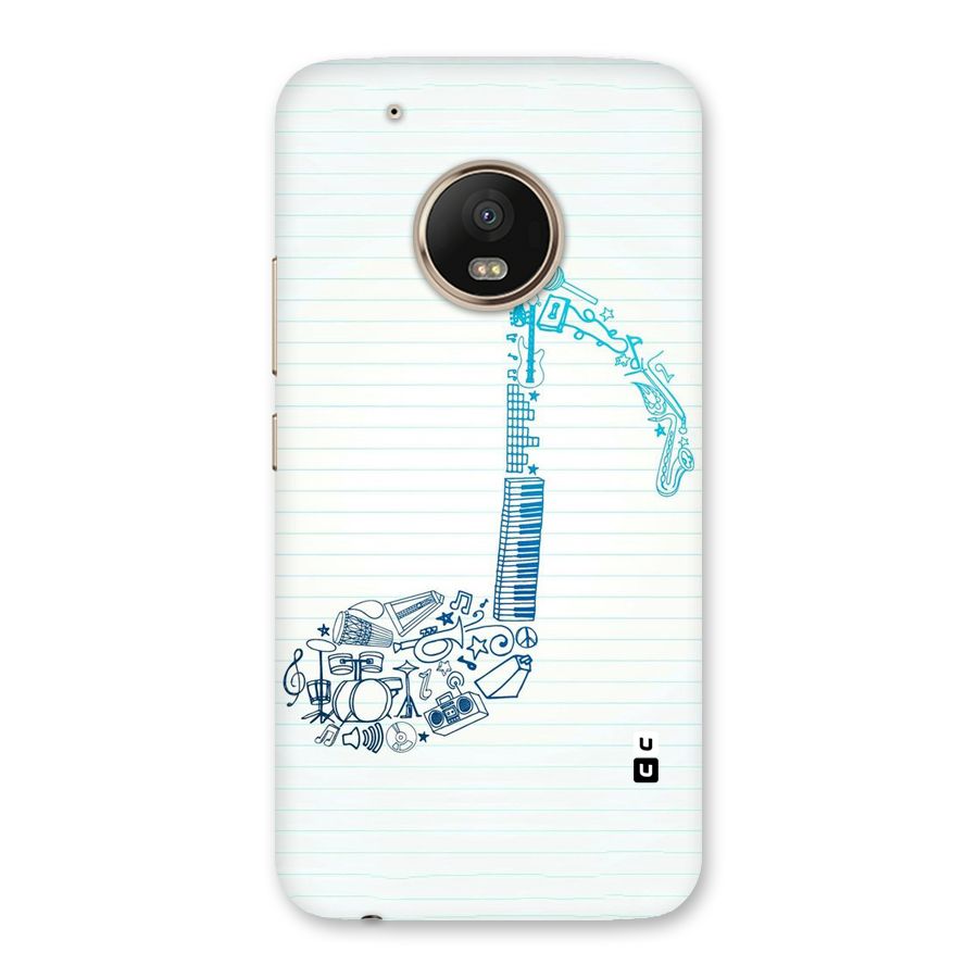 Music Note Design Back Case for Moto G5 Plus