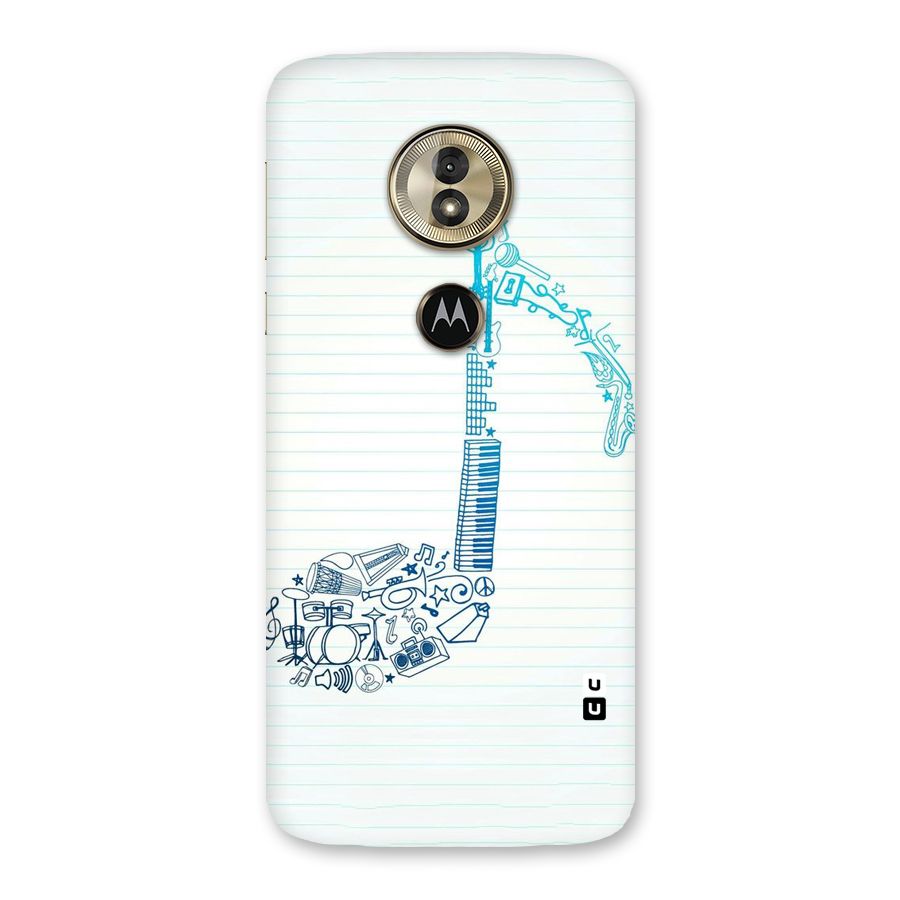 Music Note Design Back Case for Moto G6 Play