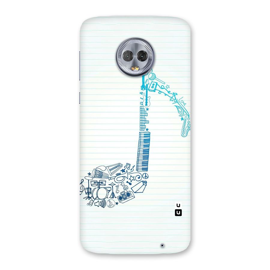 Music Note Design Back Case for Moto G6 Plus