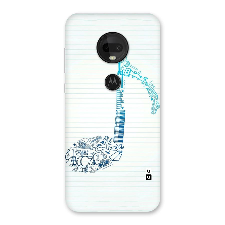 Music Note Design Back Case for Moto G7
