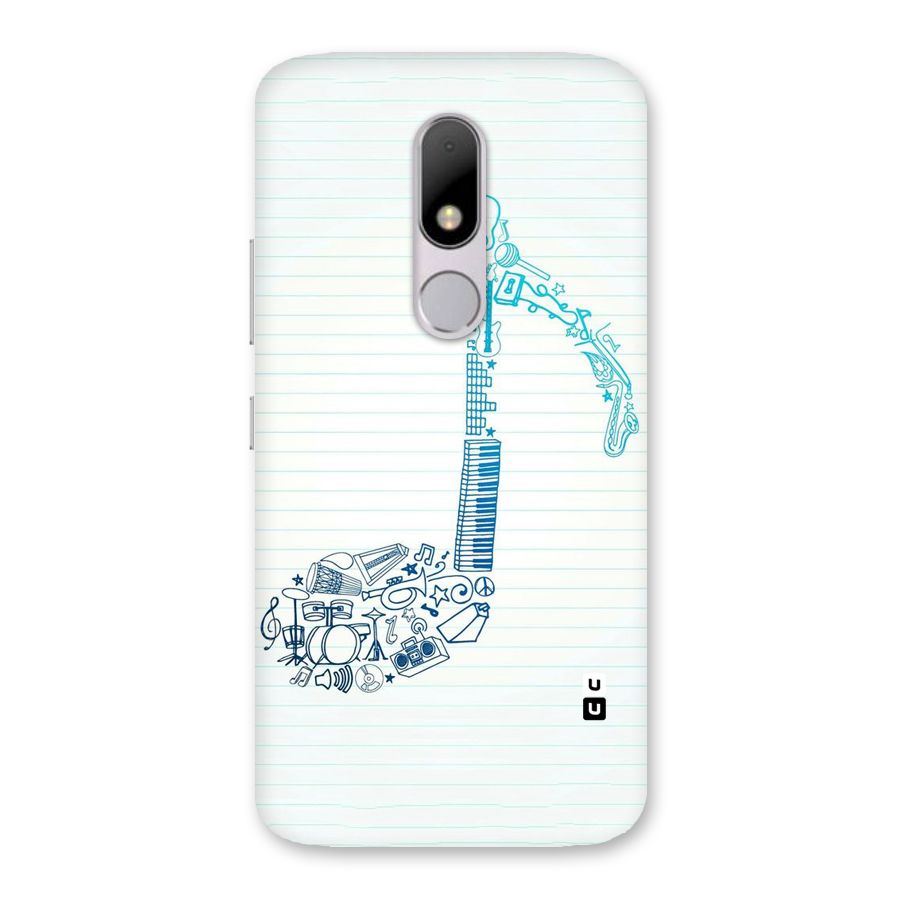Music Note Design Back Case for Moto M