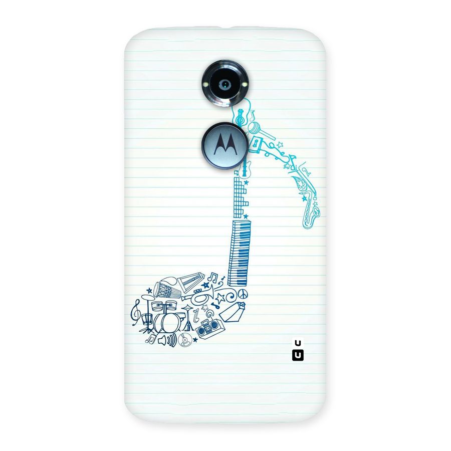 Music Note Design Back Case for Moto X 2nd Gen