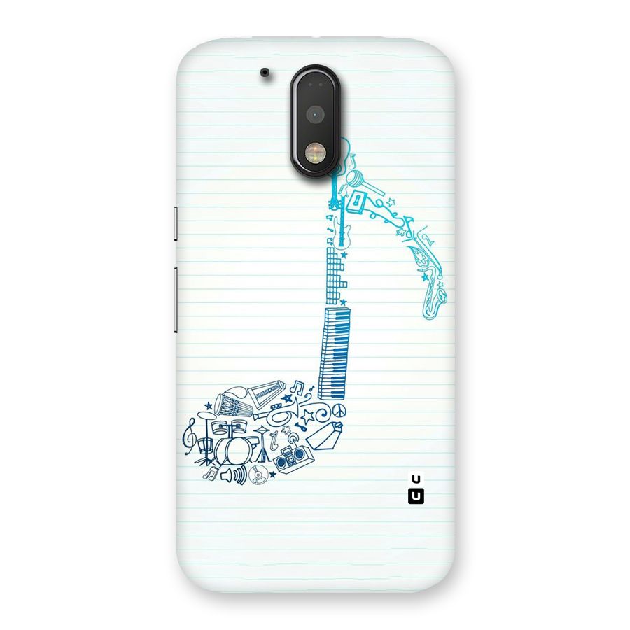 Music Note Design Back Case for Motorola Moto G4