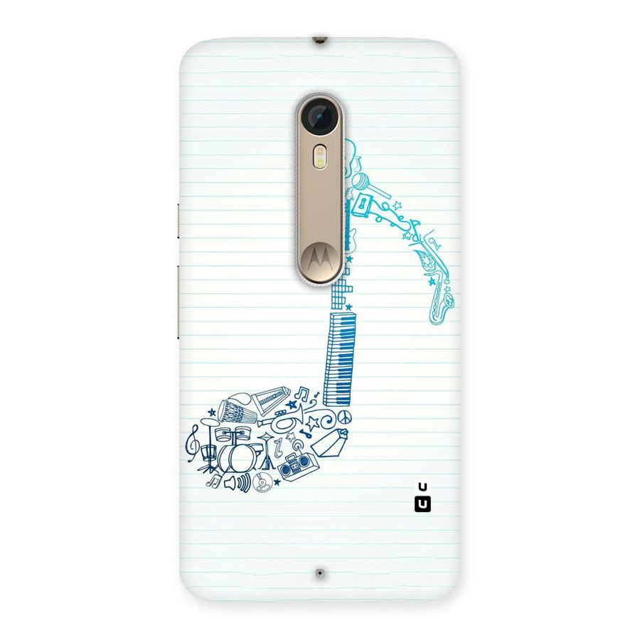 Music Note Design Back Case for Motorola Moto X Style