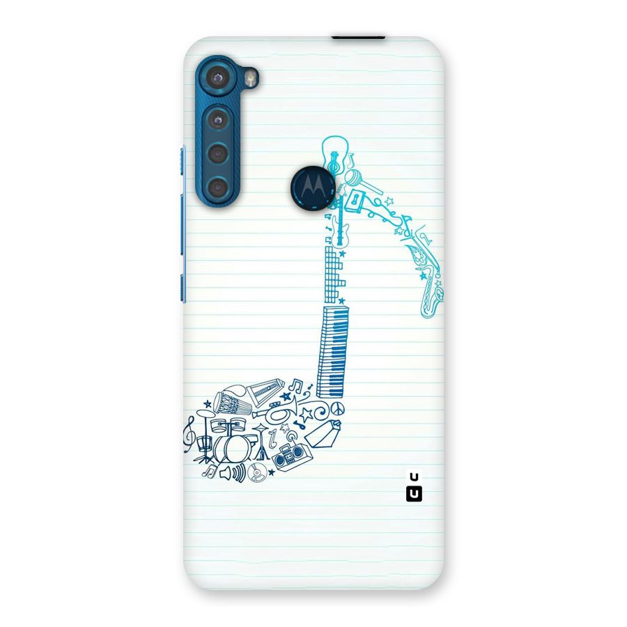 Music Note Design Back Case for Motorola One Fusion Plus