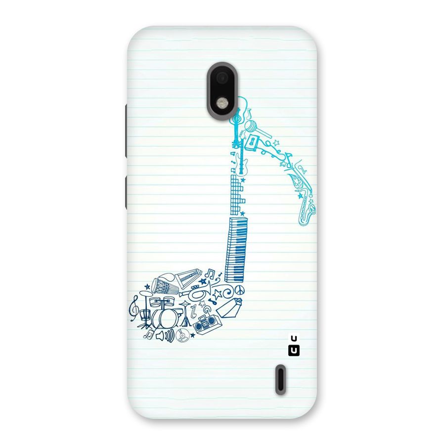 Music Note Design Back Case for Nokia 2.2