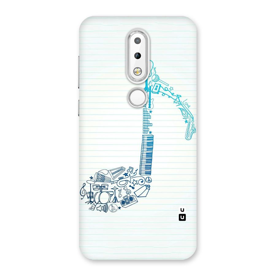 Music Note Design Back Case for Nokia 6.1 Plus