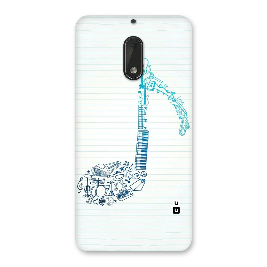 Music Note Design Back Case for Nokia 6