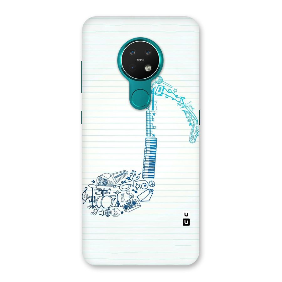 Music Note Design Back Case for Nokia 7.2