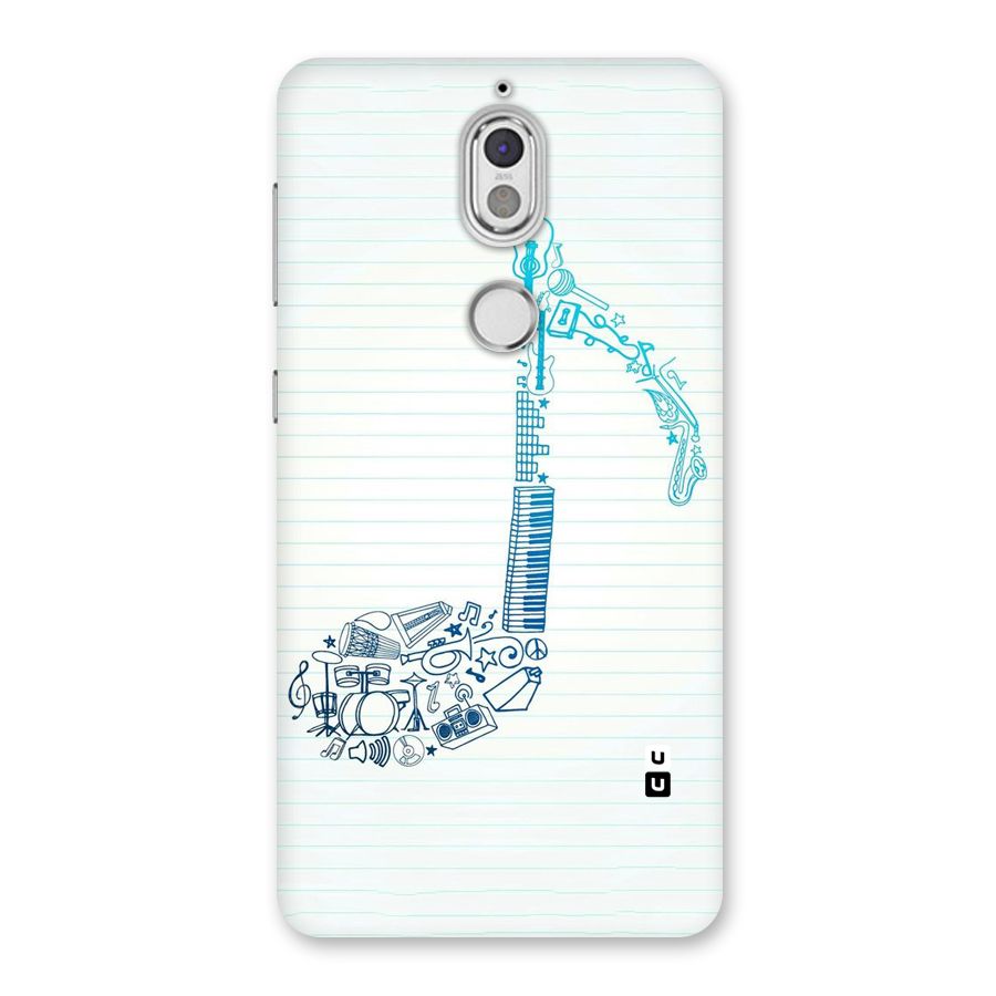 Music Note Design Back Case for Nokia 7