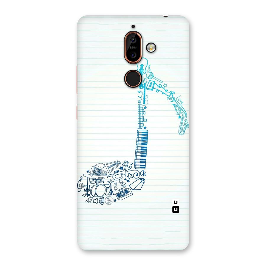 Music Note Design Back Case for Nokia 7 Plus