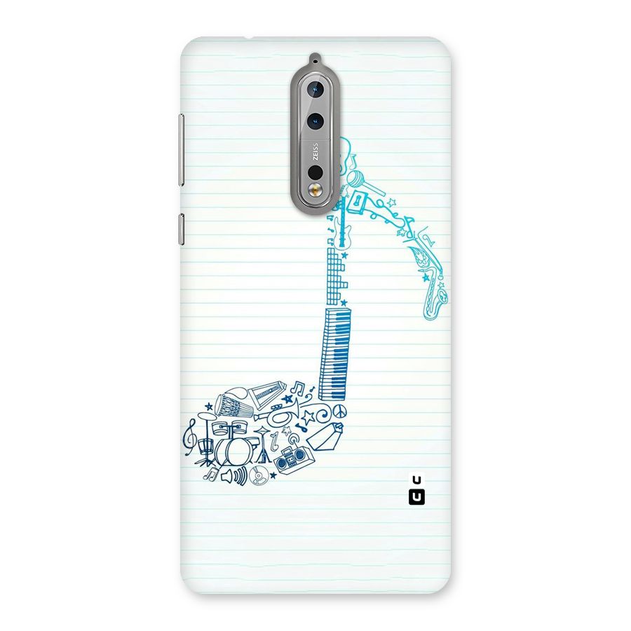 Music Note Design Back Case for Nokia 8